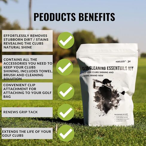 Golf Club Cleaner with Golf Club Brush Golf Cleaning Kit Golf Club Brush Groove Cleaner/Golf Club Cleaner Brush. Golf Iron Cleaner/Club Cleaner - Golf Stocking Stuffers, Golf Eraser in Kuwait