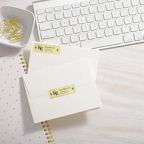 Avery Printable Return Address Labels, 0.75" x 2.25", Gold Foil, 300 Blank Mailing Labels (08987) in Saudi Arabia