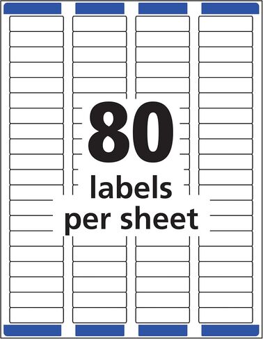Avery Printable Return Address Labels with Sure Feed, 0.5" x 1.75", Matte Clear, 2,000 Blank Mailing Labels (05667) in Kuwait