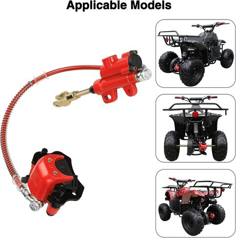 FVRITO مجموعة فرامل أسطوانة رئيسية لفرامل القدم الخلفية لـ 50cc 70cc 90cc 110cc 125cc Taotao 125D Boulder B1 Coolster 3050HD 3050C Ya Moto Vitacci kazuma SunL ​​RPS Icebear Chinese ATV Quad 4 Wheeler in Saudi Arabia