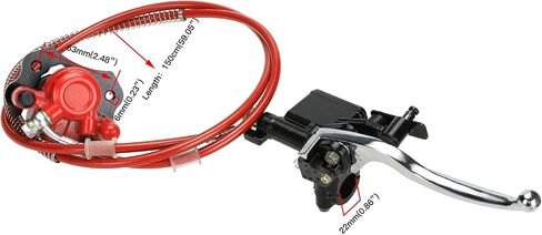 مجموعة فرجار أسطوانة الفرامل الرئيسية الهيدروليكية اليسرى من FVRITO لـ 50cc 70cc 90cc 110cc 125cc Taotao Coolster Vitacci Peace SunL ​​RPS Roketa Kazuma Jetmo BMS Baja NST Icebear Chinese ATV Quad 4 Wheeler in Saudi Arabia