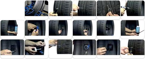 طقم إصلاح إطارات السيارات، سدادة إصلاح الإطارات، رقعة مطاطية 6 مم، 24 قطعة in Saudi Arabia