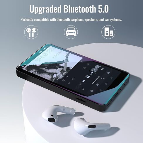 مشغل MP3 Pecsu مقاس 5 بوصات مزود بتقنية Bluetooth وWiFi، ومشغل موسيقى MP4 المتدفق بنظام Android، ويدعم تثبيت APK المخصص، والمتصفح، وSpotify، وAudible، وPandora، وAmazon Music والمزيد (P5S)... in Kuwait