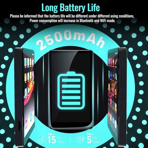 مشغل MP3 Pecsu مقاس 5 بوصات مزود بتقنية Bluetooth وWiFi، ومشغل موسيقى MP4 المتدفق بنظام Android، ويدعم تثبيت APK المخصص، والمتصفح، وSpotify، وAudible، وPandora، وAmazon Music والمزيد (P5S)... in Kuwait
