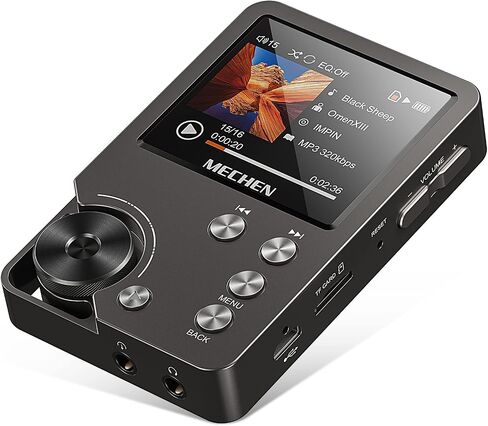 مشغل MP3، مشغل موسيقى رقمي HiFi محمول عالي الدقة بدون فقدان DSD من MECHEN مع بطاقة ذاكرة 64 جيجابايت، يدعم ما يصل إلى 256 جيجابايت in Saudi Arabia