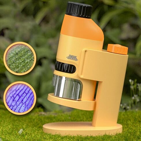 Pocket Microscope for Kids - Portable Microscope Handheld Microscope 60x-120x Mini Microscopes for Kids Ages 8-12, Handheld Digital Microscope for Kids Birthday Gifts Kids Students Adults Home School in Saudi Arabia