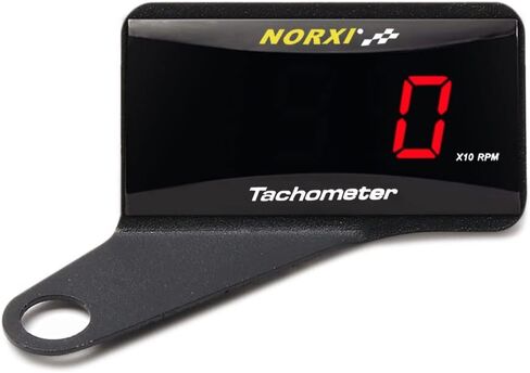 Universal Digital Tachometer RPM Meter Motorcycle Tachometer Car Gauge Waterproof Electronic Tachometer (Blue with Left Bracket) in Saudi Arabia