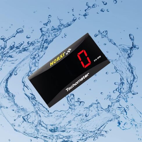 Universal Digital Tachometer RPM Meter Motorcycle Tachometer Car Gauge Waterproof Electronic Tachometer (Blue with Left Bracket) in Saudi Arabia