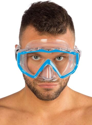 Cressi Panoramic Wide View Mask & Dry Snorkel for Snorkeling, Scuba Diving. Pano 3 + Supernova Dry: Designed in Italy in Saudi Arabia
