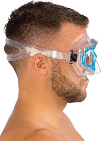 Cressi Panoramic Wide View Mask & Dry Snorkel for Snorkeling, Scuba Diving. Pano 3 + Supernova Dry: Designed in Italy in Saudi Arabia