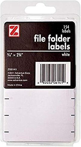 ADVANTUS Self Adhesive File Folder Labels, 9/16 x 2-3/4 Inches, 126 Labels, Assorted Colors (Z06140) in Saudi Arabia