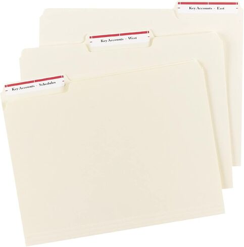 Avery TrueBlock File Folder Labels, 2/3" x 3-7/16", 1,500 Printable Labels, White/Red, Permanent (5066) in Saudi Arabia