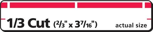 Avery TrueBlock File Folder Labels, 2/3" x 3-7/16", 1,500 Printable Labels, White/Red, Permanent (5066) in Saudi Arabia