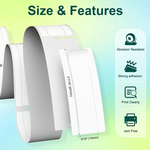 استبدال ملصقات مجلد ملفات Dymo المتوافقة مع Labelife لـ Dymo Label 30327 (30576) 9/16 بوصة × 3-7/16 بوصة LW 1-Up ملصقات لـ Dymo Labelwriter 450، 450 Turbo، 450 Twin Turbo، 450 Duo، 4XL، 400 Printer، 6 رولز in Kuwait