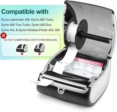 استبدال ملصقات مجلد ملفات Dymo المتوافقة مع Labelife لـ Dymo Label 30327 (30576) 9/16 بوصة × 3-7/16 بوصة LW 1-Up ملصقات لـ Dymo Labelwriter 450، 450 Turbo، 450 Twin Turbo، 450 Duo، 4XL، 400 Printer، 6 رولز in Kuwait