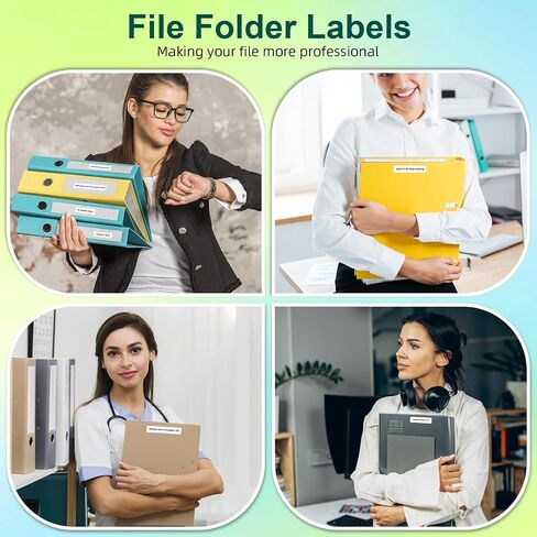 استبدال ملصقات مجلد ملفات Dymo المتوافقة مع Labelife لـ Dymo Label 30327 (30576) 9/16 بوصة × 3-7/16 بوصة LW 1-Up ملصقات لـ Dymo Labelwriter 450، 450 Turbo، 450 Twin Turbo، 450 Duo، 4XL، 400 Printer، 6 رولز in Kuwait