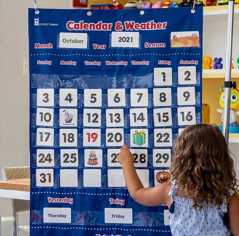 Calendar and Weather Pocket Chart for Kids Learning from Home and School, Homeschooling or Classroom for Teachers, Essential for Helping Young Students - Learn Tower in Saudi Arabia