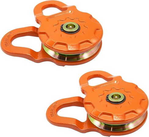 YUUCOO Snatch Block, 50,000 lbs (25T) Minimum Breaking Strength, 25,000 lbs (12.5T) Working Load Limit, for Synthetic Rope and Steel Cable Winch Lines, for Tractor, Truck, ATV & UTV in Saudi Arabia