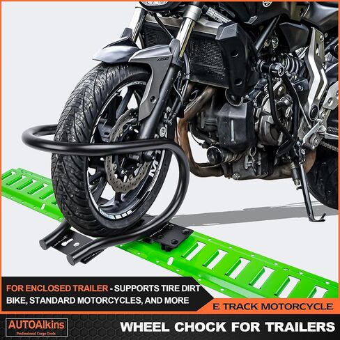 AUTOAlkins 4 حزمة E-Track دراجة نارية عجلة الساندة الصلب، تستقيم عجلة دراجة نارية الساندة، حواجز عجلة دراجة نارية للمقطورات، الكراجات، ملحقات المسار الإلكتروني in Kuwait