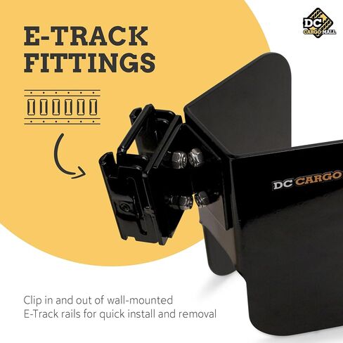 DC Cargo Mall 2-Pack, Motorcycle E-Track Wheel Chock, Black – E-Track Wheel Chock for Dirt Bikes – Supports Tires up to 6" Wide – E-Track Accessories in Saudi Arabia