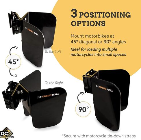 DC Cargo Mall 2-Pack, Motorcycle E-Track Wheel Chock, Black – E-Track Wheel Chock for Dirt Bikes – Supports Tires up to 6" Wide – E-Track Accessories in Saudi Arabia