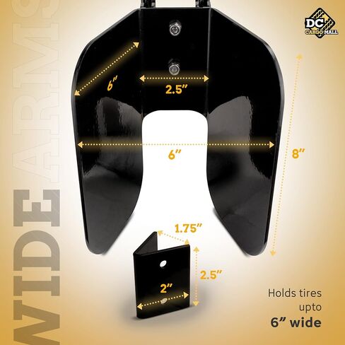 DC Cargo Mall 2-Pack, Motorcycle E-Track Wheel Chock, Black – E-Track Wheel Chock for Dirt Bikes – Supports Tires up to 6" Wide – E-Track Accessories in Saudi Arabia
