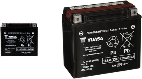 Yuasa YUAM620BH YTX20HL-BS بطارية AGM من سلسلة H خالية من الصيانة مع حزمة حمض in Saudi Arabia