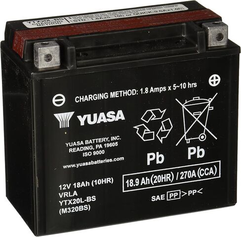 Yuasa YUAM620BH YTX20HL-BS بطارية AGM من سلسلة H خالية من الصيانة مع حزمة حمض in Saudi Arabia