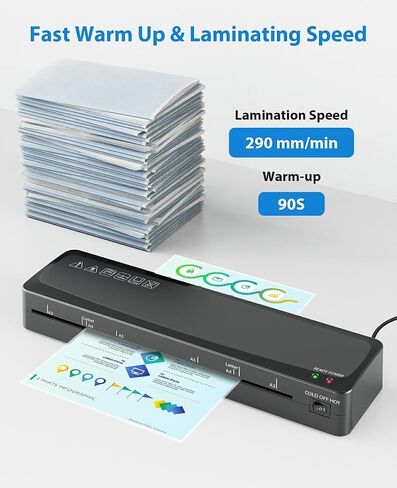 Laminator Machine, Sweleke A3 Laminating Machine with 10 Laminating Sheets, 11x 17 Thermal Lamination Machine for Home, 13 Inch Laminator Machine Hot and Cold for School Office Use in Saudi Arabia