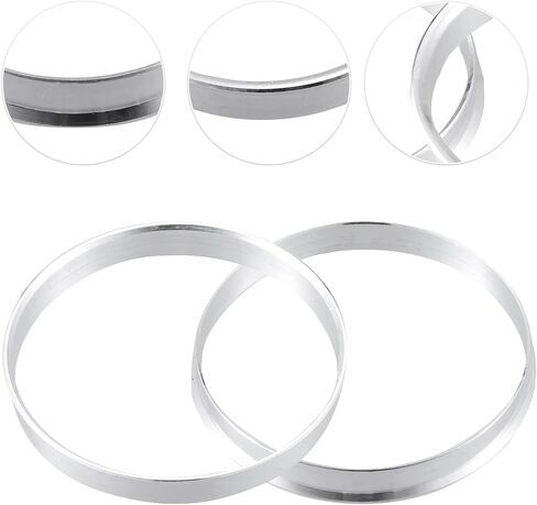 ACROPIX 70.3mm to 74.1mm Universal Car Hub Centric Rings Silver Tone - Pack of 2 in Saudi Arabia