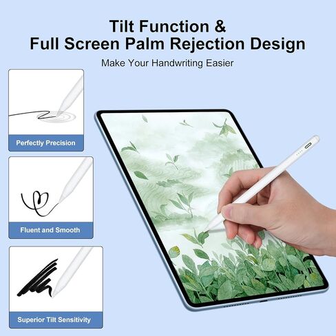 قلم ستايلس لجهاز iPad الجيل التاسع والعاشر، قلم Apple الجيل الثاني، قلم Apple Pen iPad متوافق مع iPad Pro 11&12.9"، iPad Air 5th/4/3rd Gen، iPad 6/7/8th Gen، iPad Mini 5/6th Gen (أزرق ) in Saudi Arabia