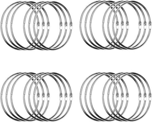 Simetufy Binder Rings 3 Inch(24 Pack) Metal Paper Rings,Large Key Rings,Extra Large Metal Book Rings in Saudi Arabia