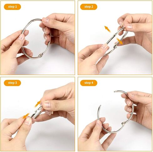 Simetufy Binder Rings 3 Inch(24 Pack) Metal Paper Rings,Large Key Rings,Extra Large Metal Book Rings in Saudi Arabia