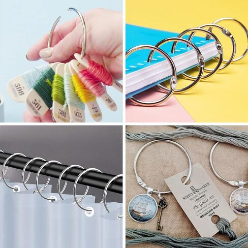 Simetufy Binder Rings 3 Inch(24 Pack) Metal Paper Rings,Large Key Rings,Extra Large Metal Book Rings in Saudi Arabia