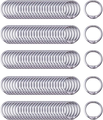 حلقات Antner Binder مقاس 0.75 بوصة حلقات كتب معدنية مطلية بالنيكل حلقات فضفاضة من أوراق الشجر حلقات مفاتيح حلقات ورقية لبطاقات الفهرسة وحلقات بطاقات فلاش للمدرسة والمكتب والمنزل، 120 حزمة in Kuwait