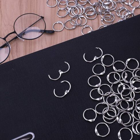 حلقات Antner Binder مقاس 0.75 بوصة حلقات كتب معدنية مطلية بالنيكل حلقات فضفاضة من أوراق الشجر حلقات مفاتيح حلقات ورقية لبطاقات الفهرسة وحلقات بطاقات فلاش للمدرسة والمكتب والمنزل، 120 حزمة in Kuwait