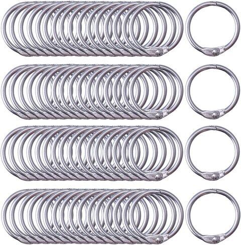 حلقات Antner Binder مقاس 0.75 بوصة حلقات كتب معدنية مطلية بالنيكل حلقات فضفاضة من أوراق الشجر حلقات مفاتيح حلقات ورقية لبطاقات الفهرسة وحلقات بطاقات فلاش للمدرسة والمكتب والمنزل، 120 حزمة in Kuwait