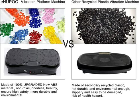 آلة تمرين لوحة الاهتزاز، آلة منصة اهتزاز الجسم بالكامل لفقدان الوزن وتدريبات القوة واللياقة البدنية. معدات تمارين اللياقة البدنية المنزلية مع أشرطة المقاومة (أسود) in Kuwait