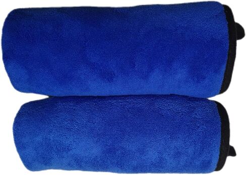 SOFTBATFY Large Thick Car Drying Microfiber Towel 800GSM Automotive No Scratch Lint Free Drying Cloth for Entire Vehicle (36 x 24inches,Grey-Blue,1pack) in Kuwait
