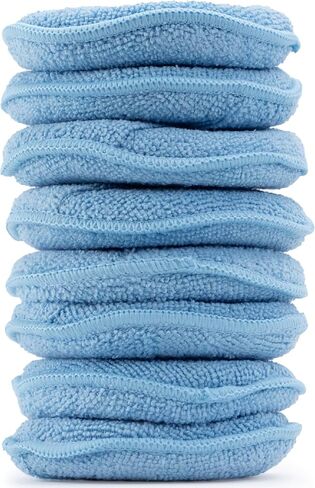 VIKING Microfiber Car Wax Applicator and Cleaning Pads with Finger Pockets - 5 in. Diameter, Blue, 8 Pack in Saudi Arabia