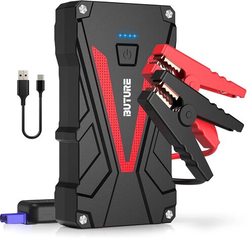 بادئ تشغيل السيارة، BUTURE 1500A Peak 13800mAh بطارية السيارة المحمولة (حتى 7.0 لتر غاز/5.5 لتر محركات ديزل) حزمة معززة للبطارية التلقائية مع كابل قافز آمن ذكي، مخرجات سريعة 3.0 in Kuwait