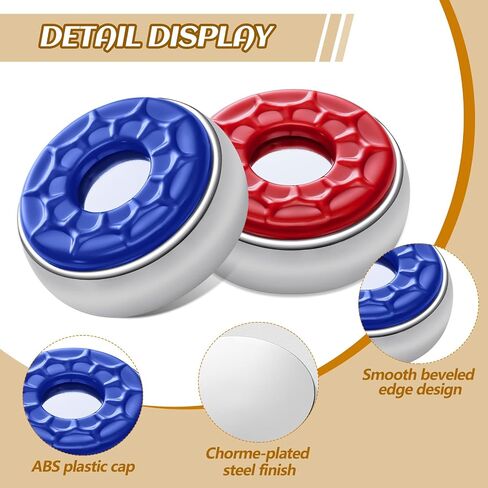 8 Pcs Dia. 2-1/8'' 53 mm Shuffleboard Pucks Set Indoor Table Shuffleboard Accessories Red and Blue Shuffleboard Pucks Equipment for Family Fun Home Games in Saudi Arabia