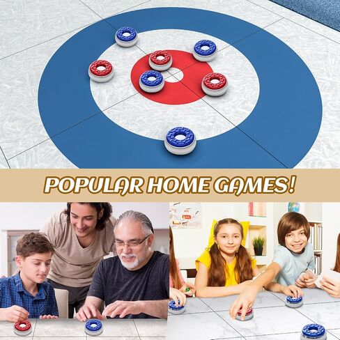 8 Pcs Dia. 2-1/8'' 53 mm Shuffleboard Pucks Set Indoor Table Shuffleboard Accessories Red and Blue Shuffleboard Pucks Equipment for Family Fun Home Games in Saudi Arabia