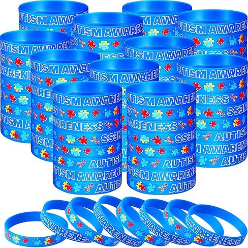 Autism Bracelet Inspirational Autism Awareness Wristbands Autism Colorful Silicone Motivational Wristbands for Kids Adult Man Woman Gifts in Saudi Arabia
