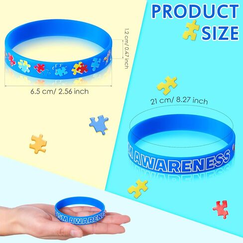 Autism Bracelet Inspirational Autism Awareness Wristbands Autism Colorful Silicone Motivational Wristbands for Kids Adult Man Woman Gifts in Saudi Arabia