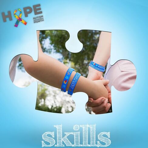Autism Bracelet Inspirational Autism Awareness Wristbands Autism Colorful Silicone Motivational Wristbands for Kids Adult Man Woman Gifts in Saudi Arabia