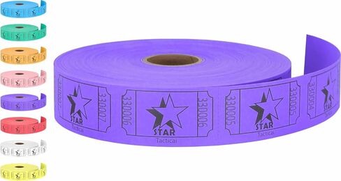 تذاكر سحب Tacticai 1000، نجمة، أصفر (8 ألوان مختارة)، لفة واحدة، تذكرة للأحداث، الدخول، مكافأة الدرجة، جمع التبرعات والجوائز in Kuwait