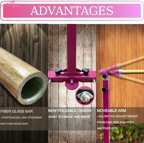 KIDIP شريط تدريب قابل للطي، شريط أفقي، شريط Kip، معدات رياضية منزلية للأطفال والمراهقين، شريط أفقي داخلي، ارتفاع قابل للتعديل من 3 إلى 5 بوصات، سعة تحميل 300 رطل in Kuwait