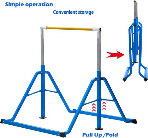 Gymnastics Bar,Kids Gymnastics Bar, Monkey Bars for Backyard,8 Heights Adjustable Folding Monkey Bars for Backyard in Kuwait
