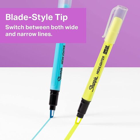 SHARPIE Highlighter, Clear View Highlighter with See-Through Chisel Tip, Tank Highlighter, Assorted, 8 Count in Kuwait